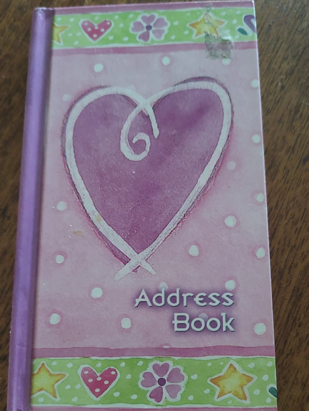 Address Book Notebook - Pink Heart Design